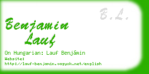 benjamin lauf business card