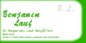 benjamin lauf business card